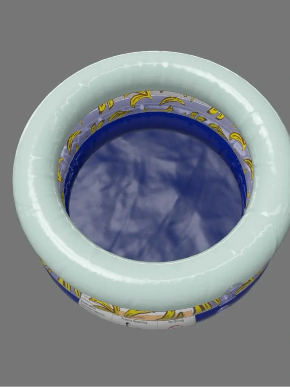 Sun Squad Banana Print Mini Kiddie Pool 11 Gallon Inflatable Splash Pool NEW